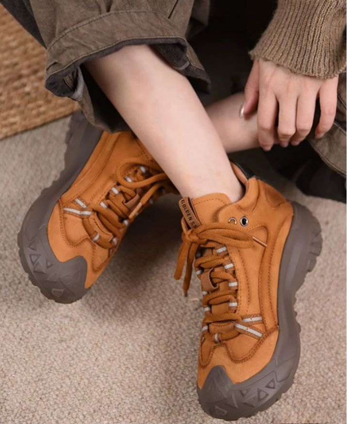 Retro Casual Thick-soled Hiking and Climbing Shoes, Casual Sports Ankle Boots