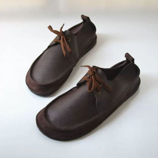 Handmade Leather Flat Shoes for Men