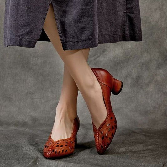 Handmade Leather High-heeled shoes for Women