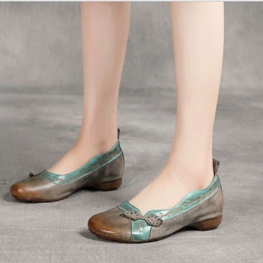 Handmade Leather Flat Shoes for Women