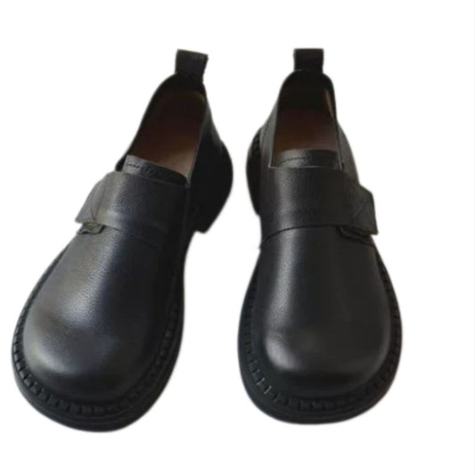 Handmade Leather Shoes for Women Vintage Leather Shoes Loafers for Women