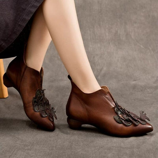 Handmade Leather Boots for Women in Brown
