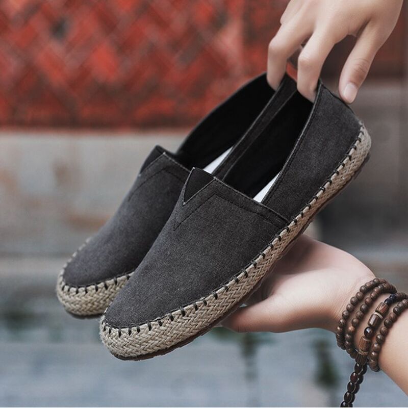 Summer Breathable Men's Casual Linen Shoes Old Beijing Style Men's shoes