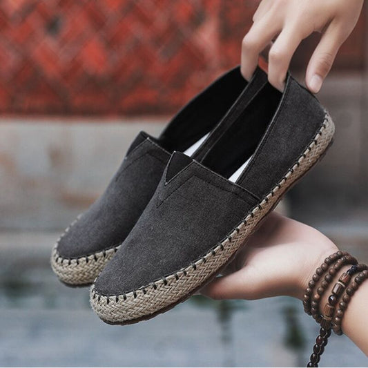 Summer Breathable Men's Casual Linen Shoes Old Beijing Style Men's shoes