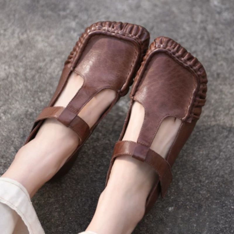 Handmade Leather Mary Jane shoes For Women Casual & Elegant