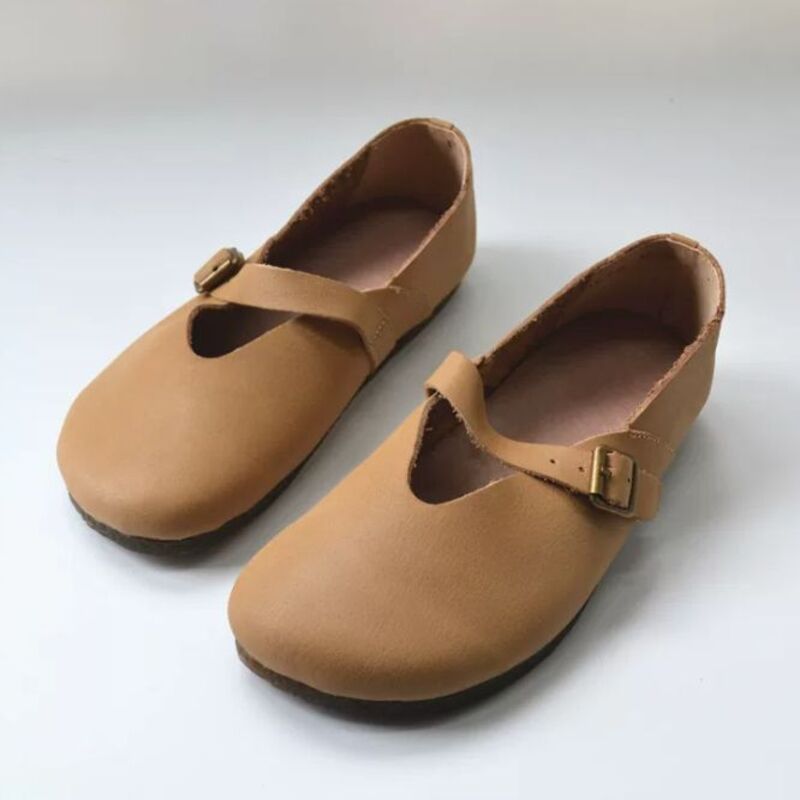 Leather One-piece Mary Jane Shoes for Women, Retro Style