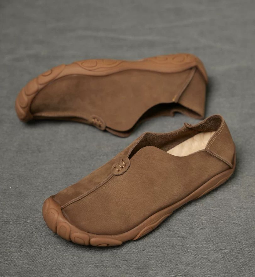 Autumn Genuine Leather Retro Men's Shoes - Cool and Casual Shoes with Breathable Soft Leather and Soft Soles