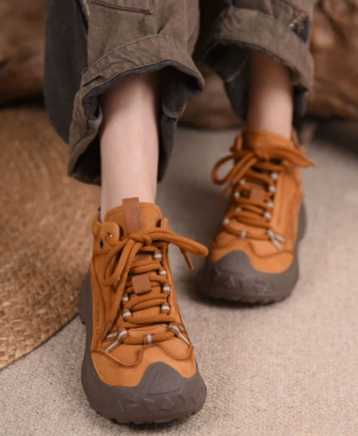 Retro Casual Thick-soled Hiking and Climbing Shoes, Casual Sports Ankle Boots