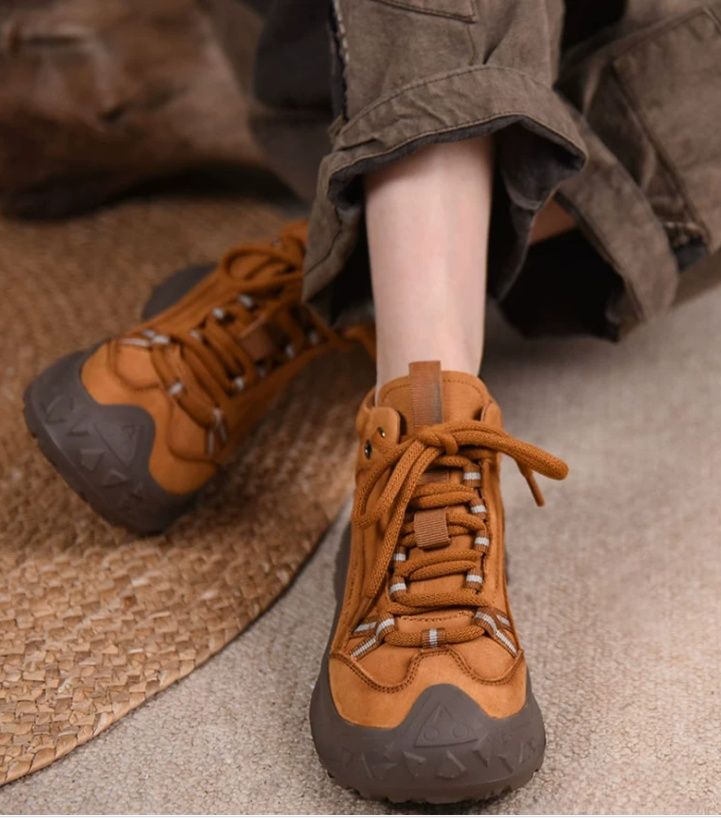 Retro Casual Thick-soled Hiking and Climbing Shoes, Casual Sports Ankle Boots
