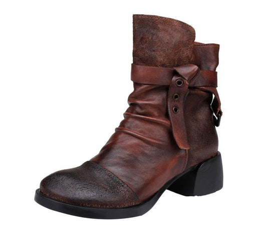 Handmade Vintage Leather Boots for Women