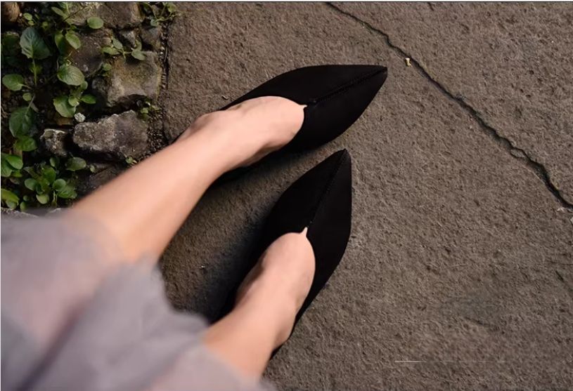 Handmade Women's shoes Mid-Heeled Pointed-toe Single Shoes New Style European Retro Genuine Leather Suitable for All Seasons