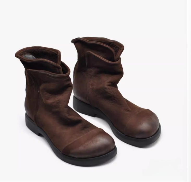 Vintage Martin Boots for Women in Winter handmade Padded Genuine Leather Boots
