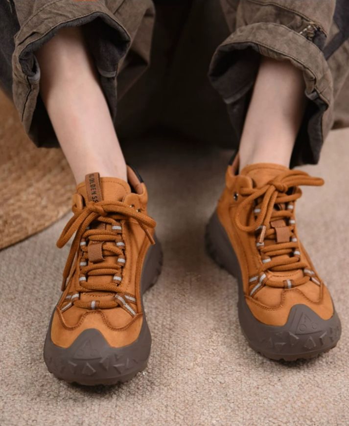 Retro Casual Thick-soled Hiking and Climbing Shoes, Casual Sports Ankle Boots