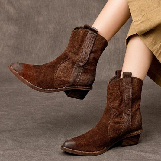 Handmade Leather Boots for Women in Brown