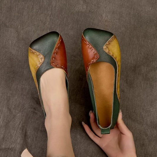 Handmade Leather Flat Shoes for Women
