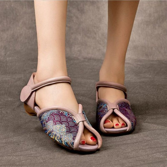 Handmade Embroidered Sandals for Ladies